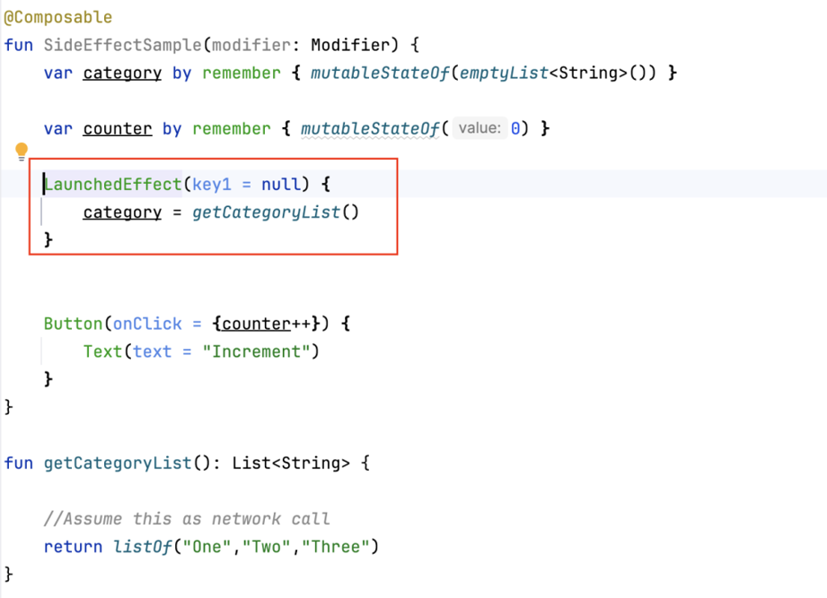 Launched effect Example